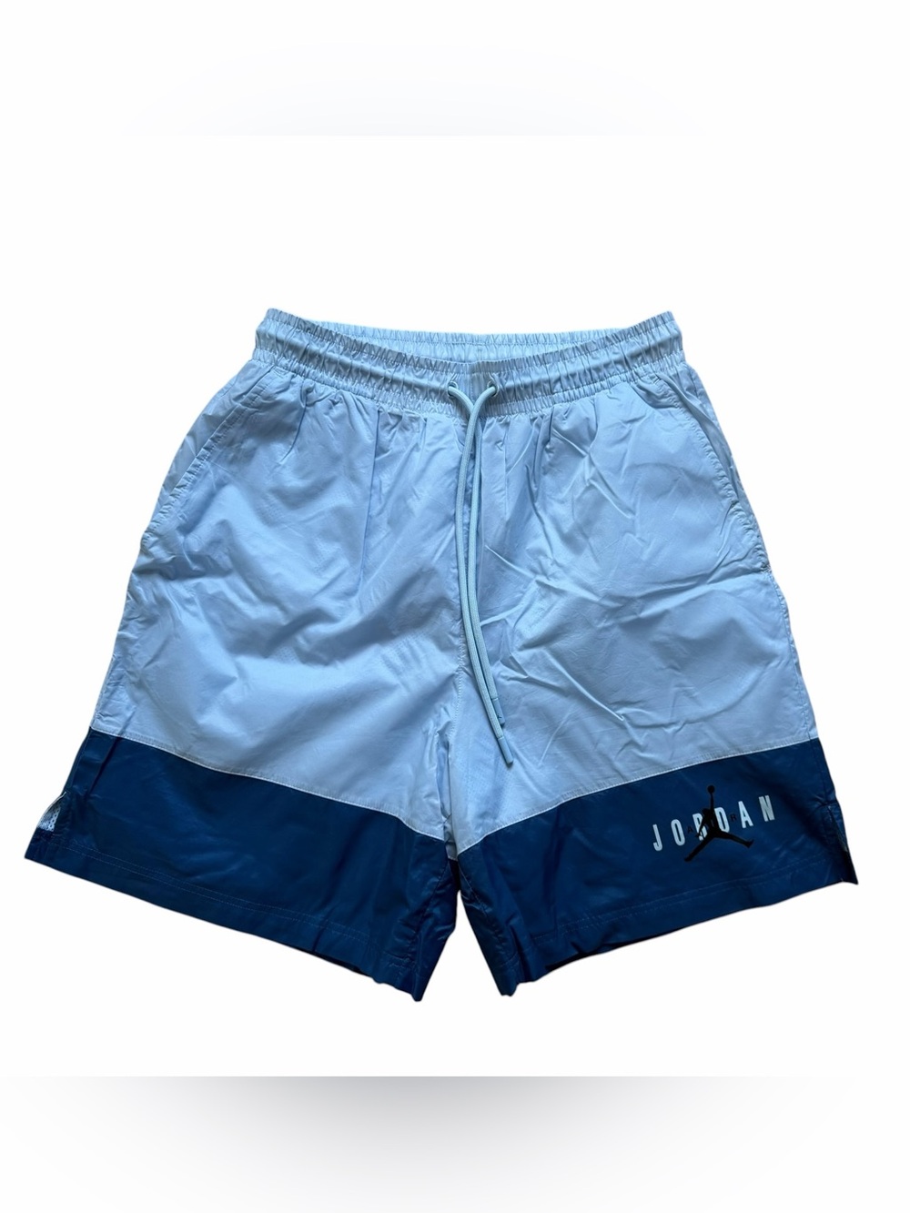 Nike Jordan Essentials Woven Short Mens Medium Blue Colorblock Mesh Lined - Picture 2 of 8